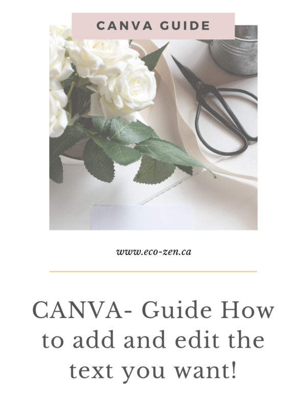 CANVA – Guide How to add and edit the text you want!