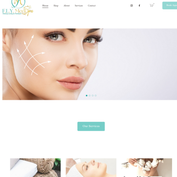 Website with SquareSpace with E-Commerce Medi SPA – Calgary, Canada