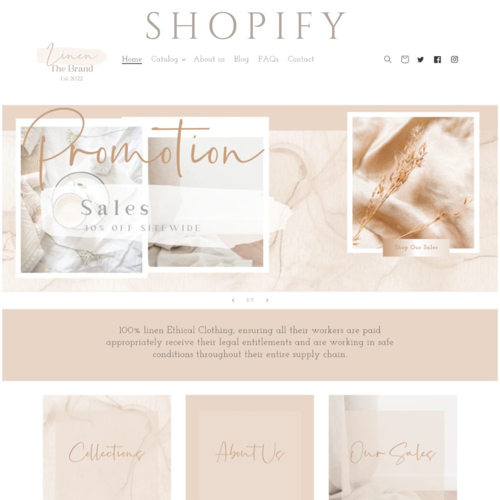Shopify Theme Beige Rose Neutral Template