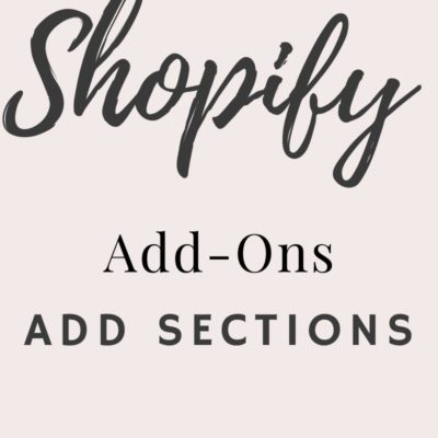 Shopify Add Sections