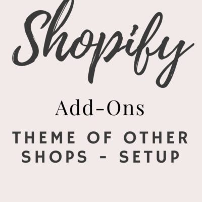 Shopify Theme Setup from another Shop