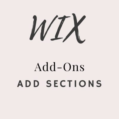 Wix Add Sections