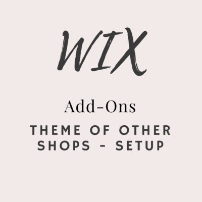 WIX Theme Setup from another Shop