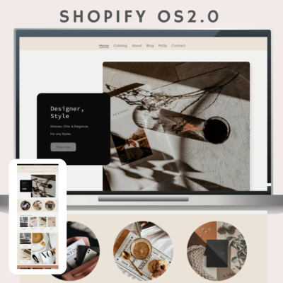 Elegant and luxury Shopify web design for ecommerce template
