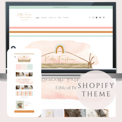 Shopify baby theme for ecommerce template and boutique template